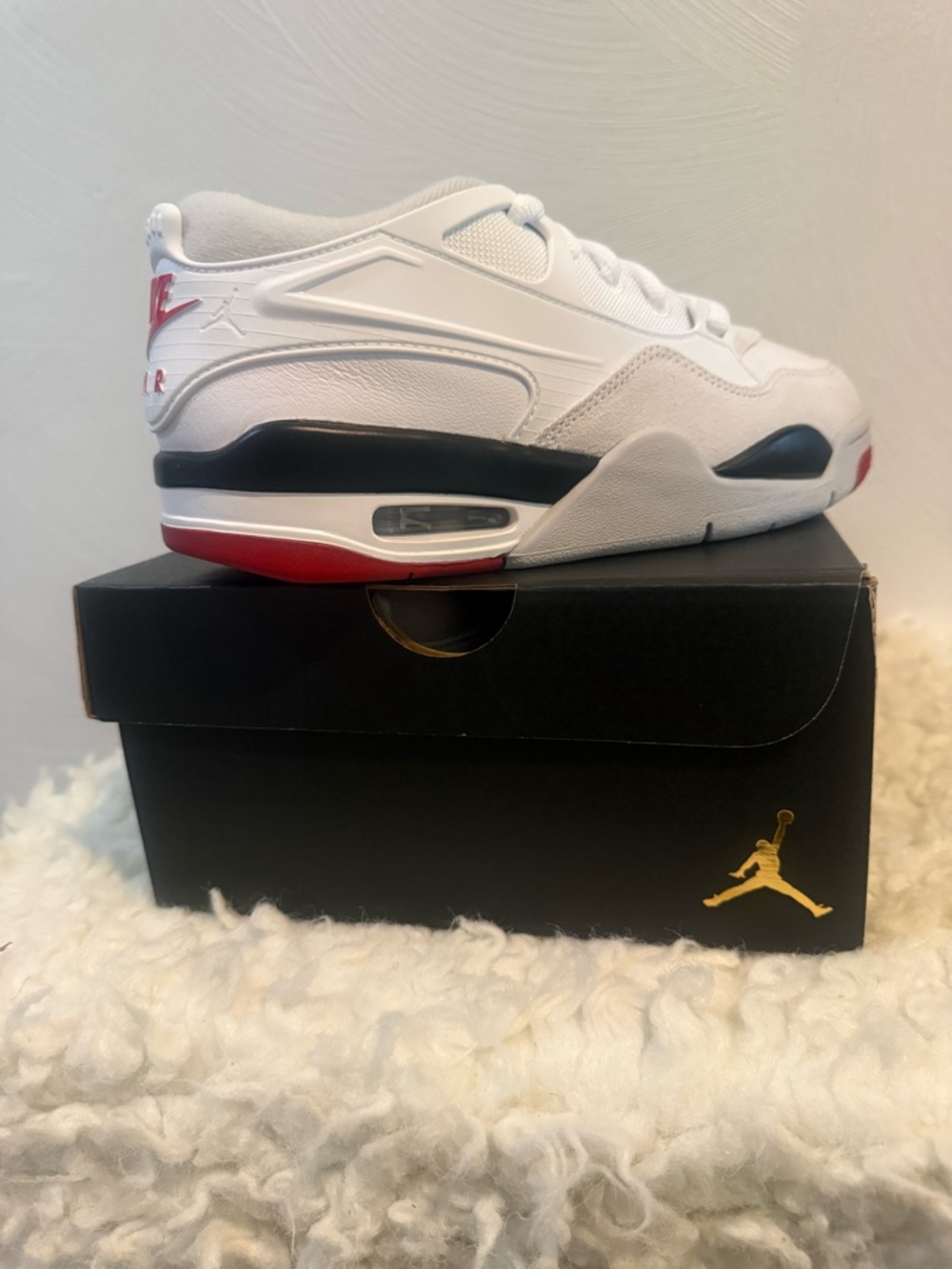 Air Jordan White Black Red Low-Top Sneaker